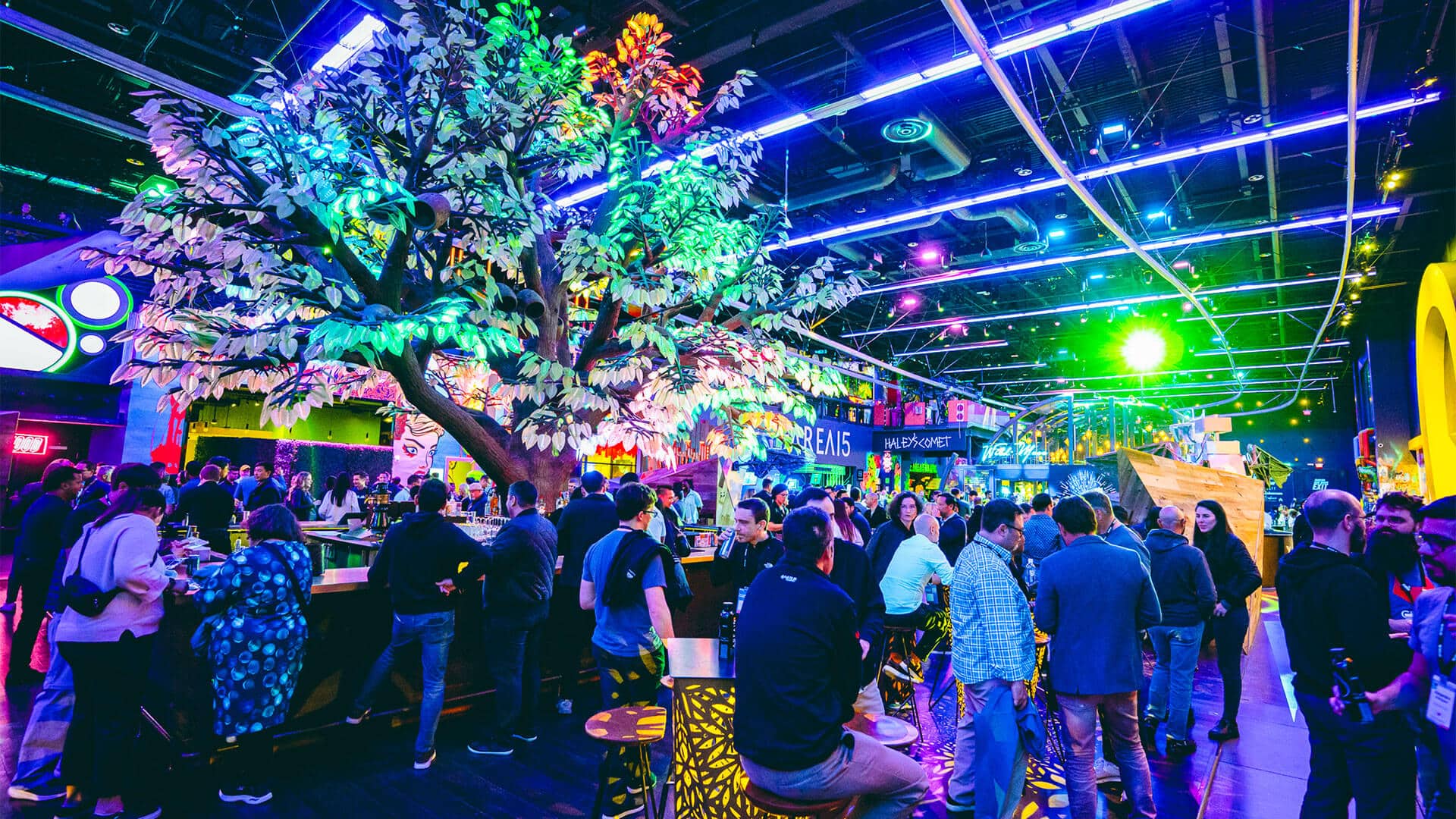 Oddwood bar during buyout at AREA15
