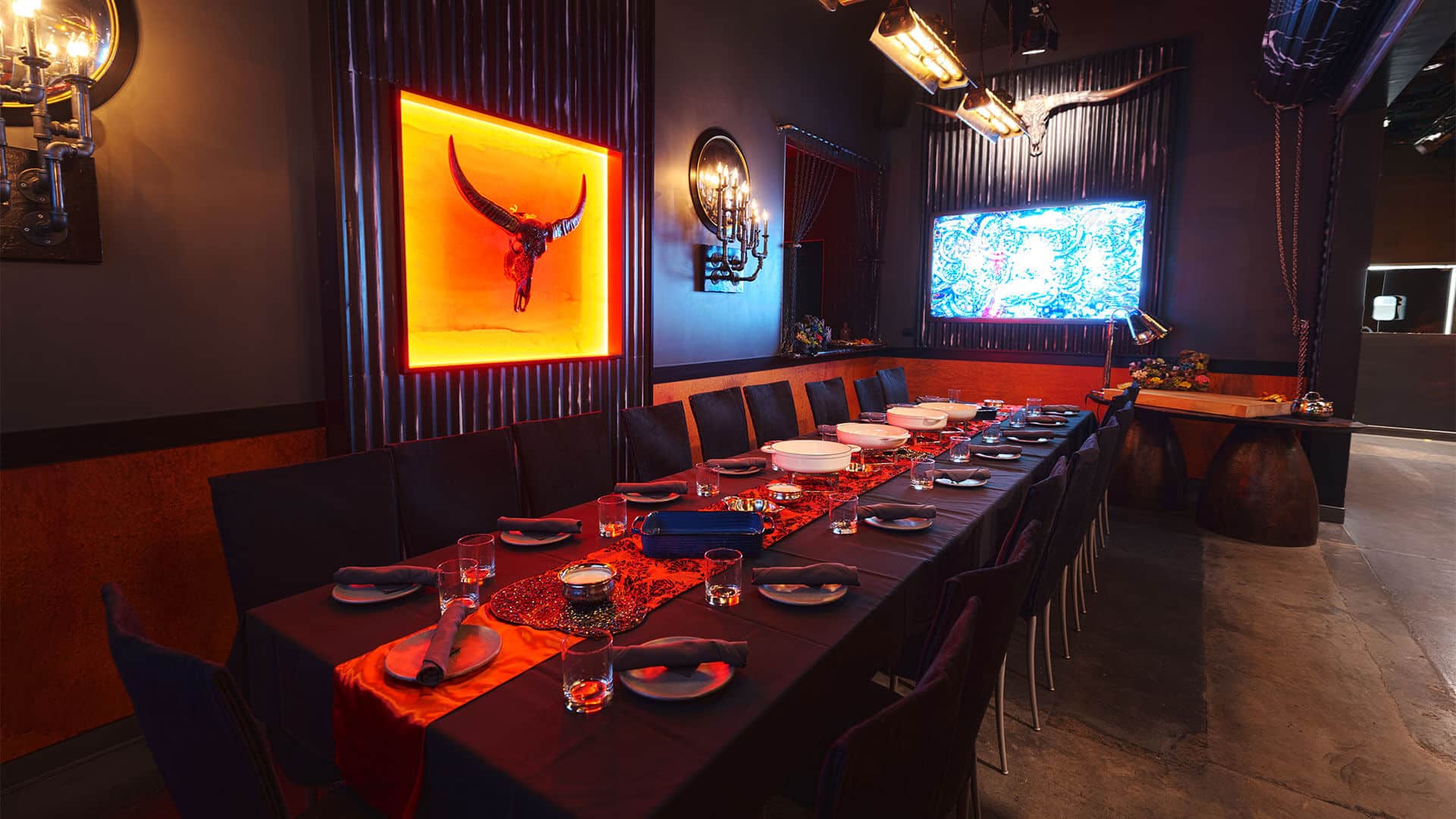 Private dining room inside The Beast